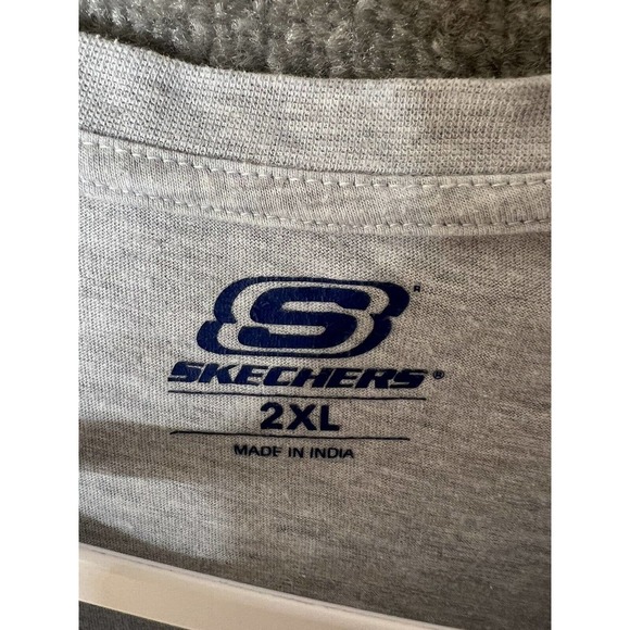 Vintage Skechers 1992‎ USA Flag Muscle Tee T-Shirt Mens Size 2XL Gray Sleeveless - Picture 2 of 6